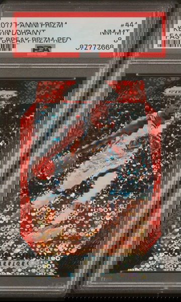 2017-18 Panini Prizm #/125 Fast Break Red Prizm Kevin Durant #44 Psa 8 🎆