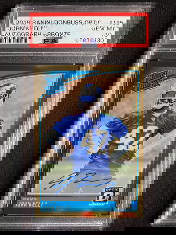 2018 Panini John Kelly Optic Rated Rookie Bronze Auto Prizm #195 PSA 10 RC