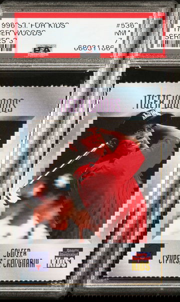 Tiger Woods 1996 S.I. For Kids Series 3 #536 PSA 7