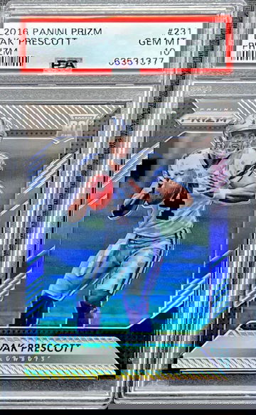 2016 Dak Prescott Panini Prizm #231 PSA 10 GEM MINT Rookie Card RC Dallas Cowboys