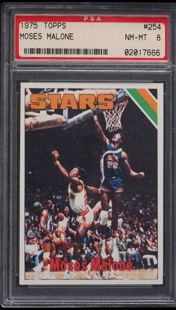 1975 Topps Moses Malone PSA 8 (ships from PWCC) 