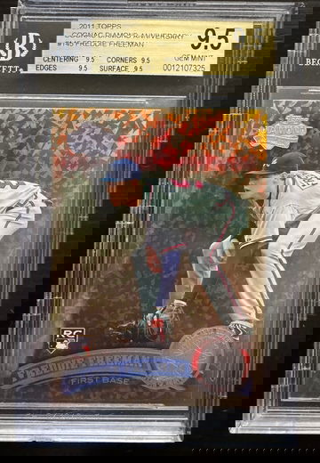 2011 TOPPS COGNAC DIAMOND ANV #145 FREDDIE FREEMAN ROOKIE True Gem Quad 9.5 Bgs