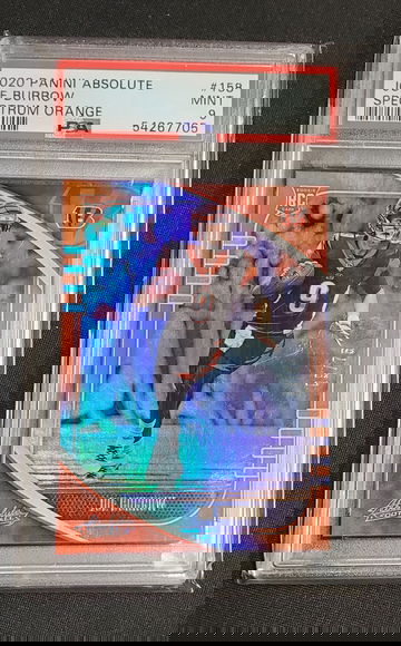 Joe Burrow 2020 Absolute Spectrum Orange #158  09/75 PSA 9
