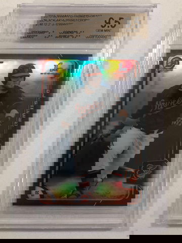 Dj Stewart 2015 bowman draft Asia refractor black bgs 9.5