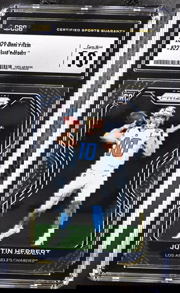 2020 Panini Prizm Justin Herbert Rookie CSG 10