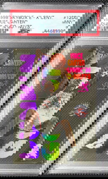 1998 Skybox E-X Century #12DG Dunk’n Go-Nuts Vince Carter Rookie RC PSA 9