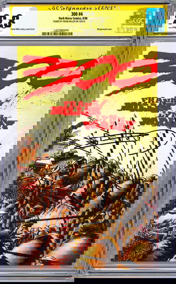 THE 300 #4 CGC-SS 9.8 SIGNED FRANK MILLER STORY COVER & ART WRAPAROUND CVR 1998