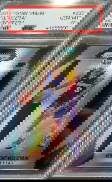 2017 PANINI DONRUSS PRIZM SILVER KYLE KUZMA PSA 10