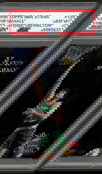 1996 Topps NBA Stars Kevin McHale Finest-Atomic Refractor #129 PSA 10 [BK-2A.16]