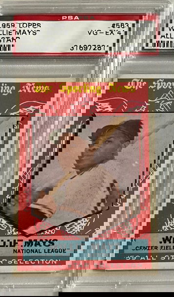 1959 TOPPS #563 WILLIE MAYS ALL STAR VG-EX