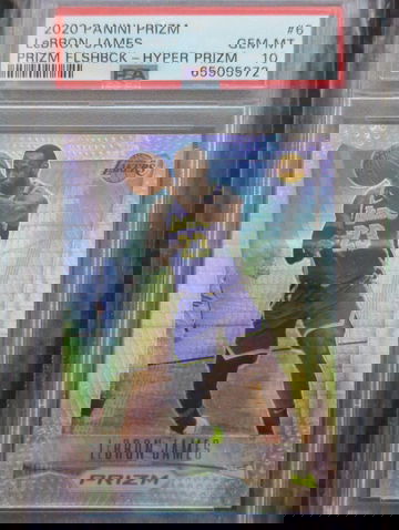 2020 Prizm Flashback LeBron James Hyper Prizm PSA 10 POP 26