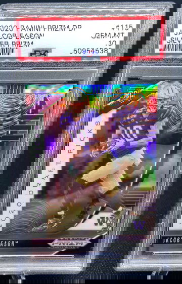 2020 Panini Prizm Draft Picks Jacob Eason Silver Prizm PSA 10