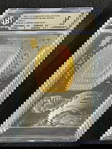2011-12 Exquisite Collection Championship Bling Auto Gold Lebron James /35 