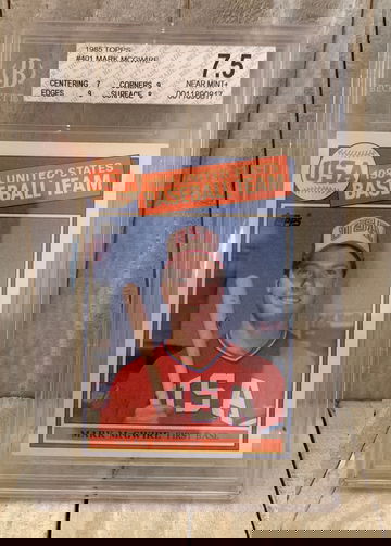 1985 Topps USA Baseball Mark McGwire RC