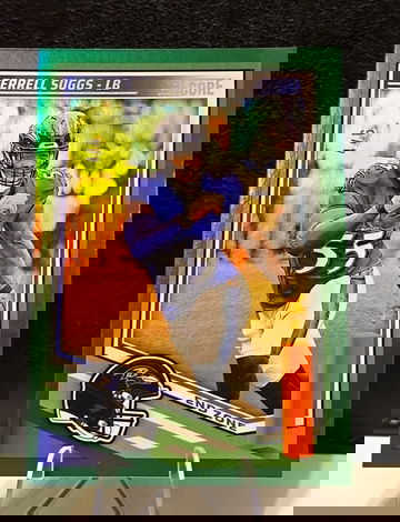 2025 Panini Score  Terrell Suggs  End Zone  Green  /6  Baltimore Ravens