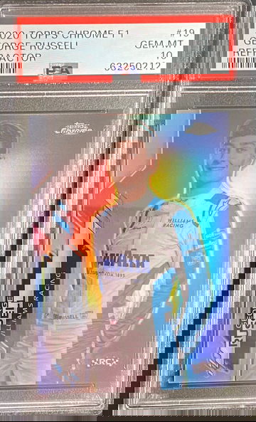 2020 Topps Chrome Formula 1 F1 George Russell Refractor PSA 10