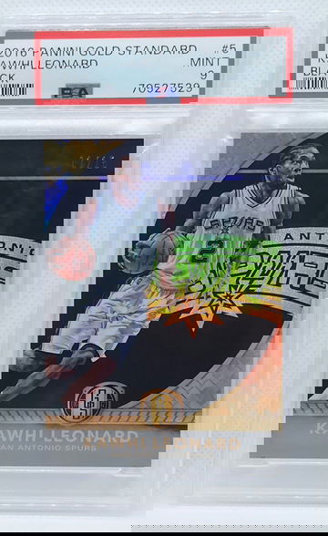 KAWHI LEONARD 2016-17 Panini Gold Standard BLACK #5  1/15 PSA 9 MINT Clippers