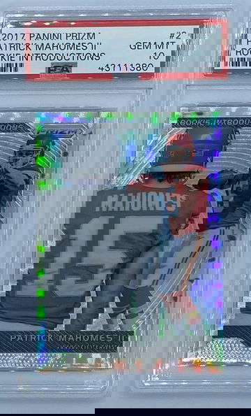 2017 Panini Prizm Patrick Mahomes Rookie Introductions PSA 10