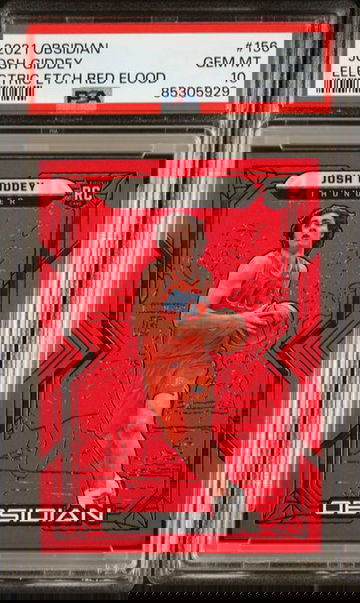 2021 Panini Obsidian Josh Giddey Electric Etch Red Flood Rookie RC PSA 10