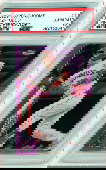 2020 Topps Chrome #1 Mike Trout Pink Refractor PSA 10 GEM MINT!