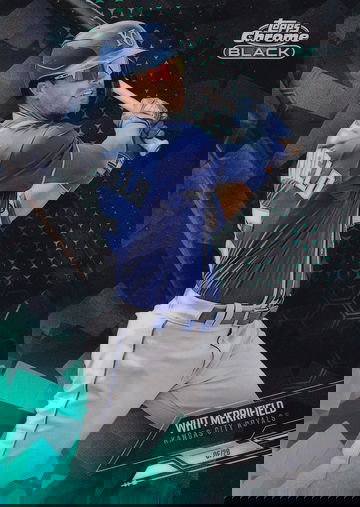 2021 Topps Chrome Black Whit Merrifield #21 Green Atomic Refractor 55/99