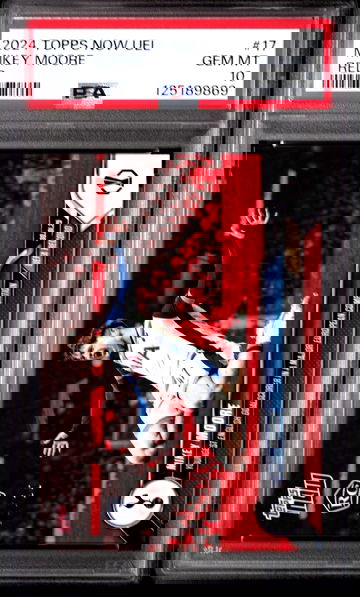 2024 TOPPS NOW UEFA EUROPA LEAGUE MIKEY MOORE 1/10 RED #17 RC ROOKIE PSA 10