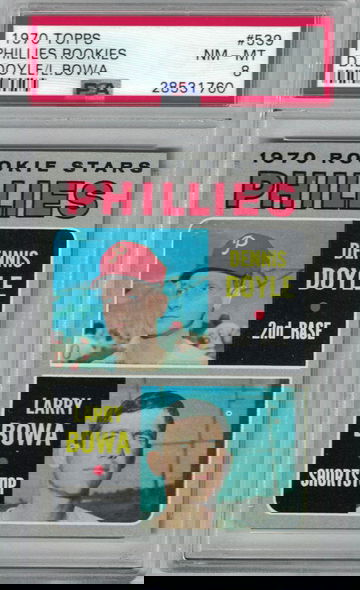 1970 Topps - Phillies Rookie Stars - Larry Bowa RC PSA 8 Nm-Mt