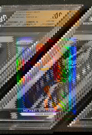 Michael Porter Jr BGS 10 2019 Panini Prizm SILVER RC Low Pop Pristine