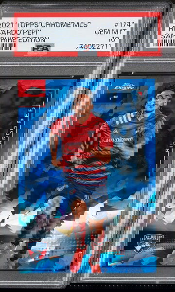 2021 TOPPS CHROME MLS SAPPHIRE EDITION RICARDO PEPI #174 RC ROOKIE PSA 10