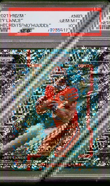 2021 Prizm Trey Lance New Recruits - No Huddle #NR3 PSA 10