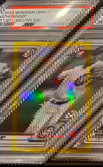 2020 Bowman Draft 1st Edition Ed Howard Yellow Foil #/75 1st Bowman PSA 10 Gem Mint