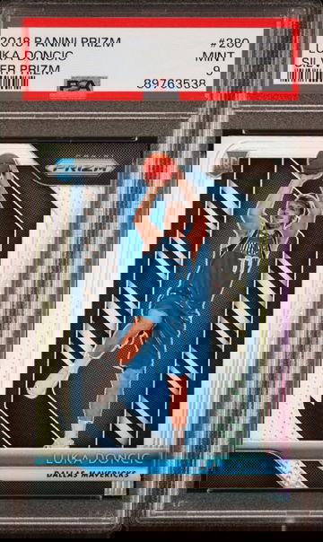 2018 Prizm Basketball Luka Doncic Silver Prizm Rookie Card RC PSA 9 SP #280 Dallas Mavericks