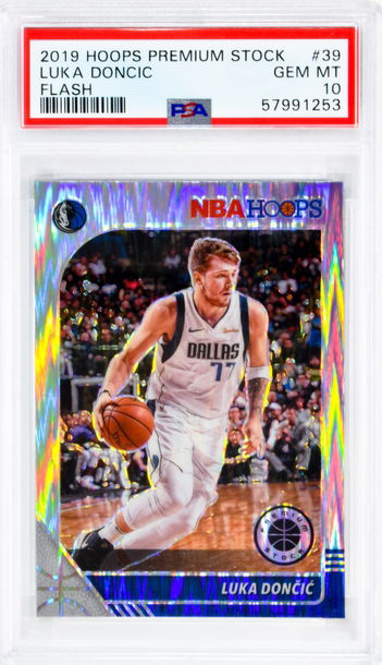 2019 Luka Doncic Hoops Premium Stock  Flash  #39 PSA 10