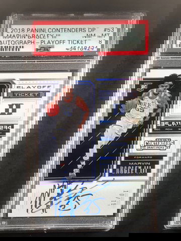 2018-19 Panini Contenders /15 Draft Picks #53 Marvin Bagley III auto RC PSA 8 💎