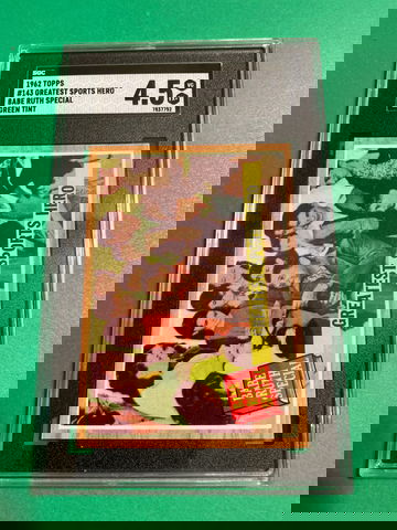 1962 Topps # 143 Babe Ruth GREEN TINT 