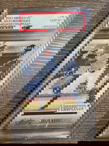 2021 absolute baseball  julio rodriguez prospects  psa 10 POP 6!!