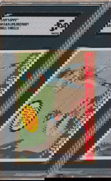 1959 TOPPS AL KALINE BASEBALL THRILLS #463 SGC 5