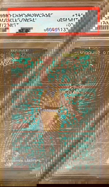 1998 Flair Showcase Shaquille O’Neal takeit2.net PSA 10. Pop 31