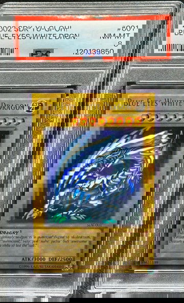 Yu-Gi-Oh! 2002 Blue Eyes White Dragon Holo SDK-001 Starter Deck Kaiba PSA 8!