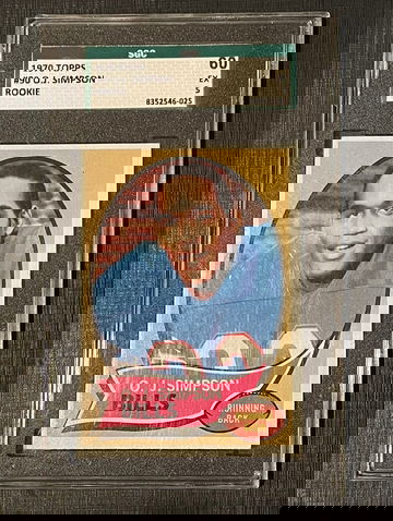 1970 Topps O.J. Simpson RC SGC 60 