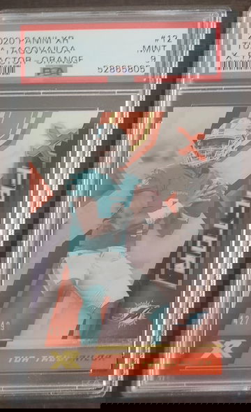 2020 Panini XR Tua Tagovailoa X-Factor Orange #12 PSA 9