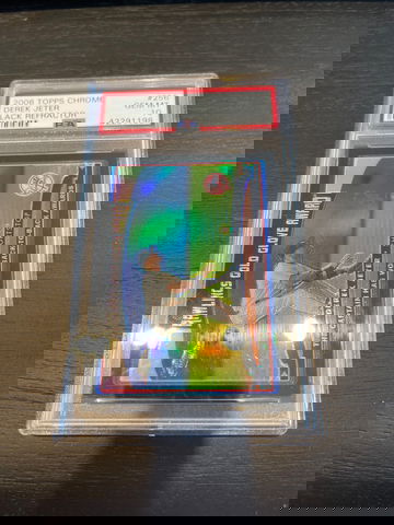 2006 Topps Chrome Derek Jeter Black Refractor PSA 10