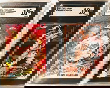 GUNNAR HENDERSON 2023 Topps Chrome Lot of 2 SGC 10s (Future Stars & Base Rookie)