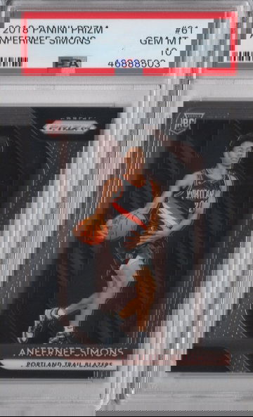 2018 Prizm Anfernee Simons PSA 10