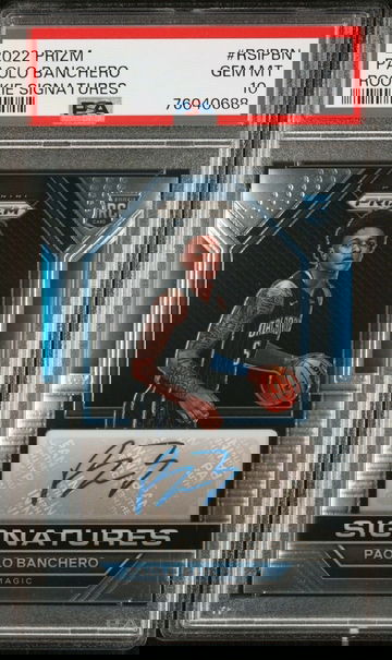 2022 PANINI PRIZM ROOKIE SIGNATURES #RSIPBN PAOLO BANCHERO AUTO PSA 10 MAGIC