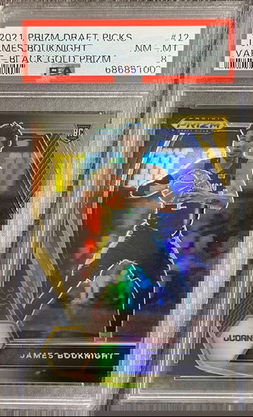 2021-22 Panini Prizm Draft Picks #12 James Bouknight /5 Black Gold Rookie PSA 8