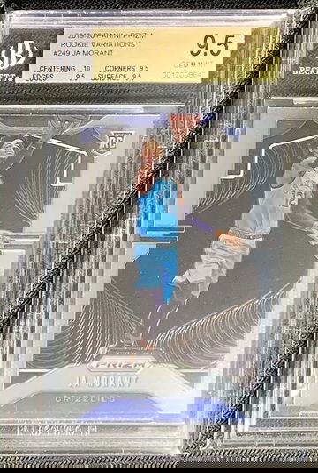 Ja Morant 2019-20 Panini Prizm Rookie Variations #249 BGS 9.5 true gem+ (0012059647)