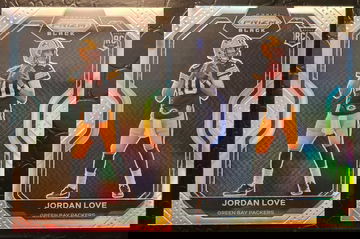 2020 Panini Chronicles Prizm Black Football Jordan Love #PB-4 Rookie Silver (Lot of 2)