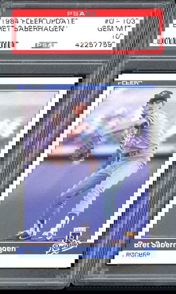 BRET SABERHAGEN 1984 FLEER UPDATE #U-103 PSA 10 GEM MINT RC