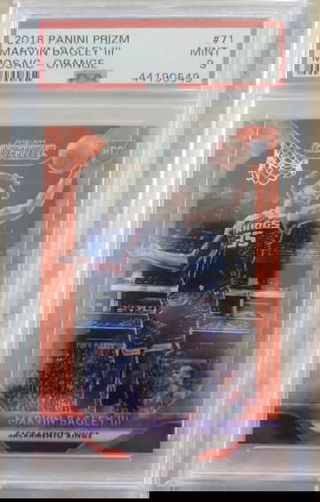 Marvin Bagley RC 2018 Mosaic Prizm Orange 73/99 PSA 9